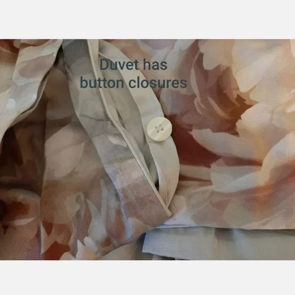 M.M. LINEN Lottie Floral King Duvet Cover set Cotton sateen 3 piece